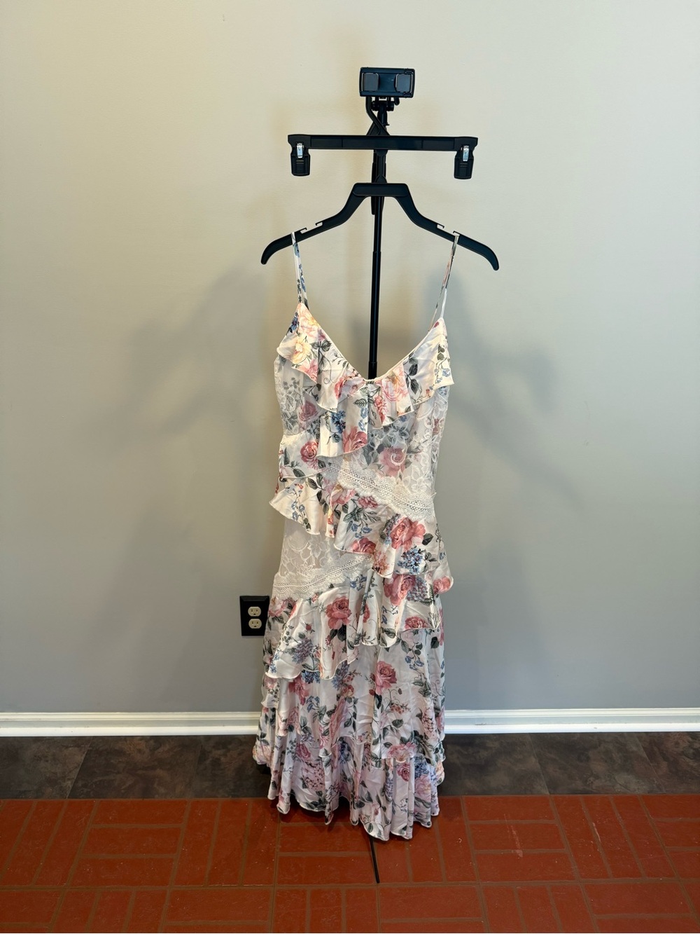 Altar'd State Cream Floral Ruffle Maxi Dress - Picture 4 of 6